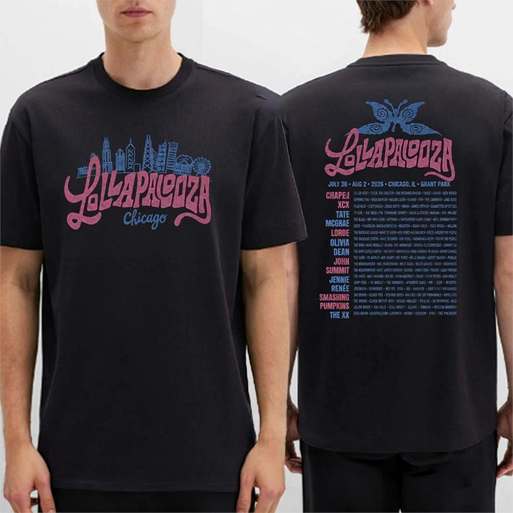 Lollapalooza Chicago Grant Park July 30th World Tour 2026 T-Shirt Lollapalooza Merch Fan Gifts