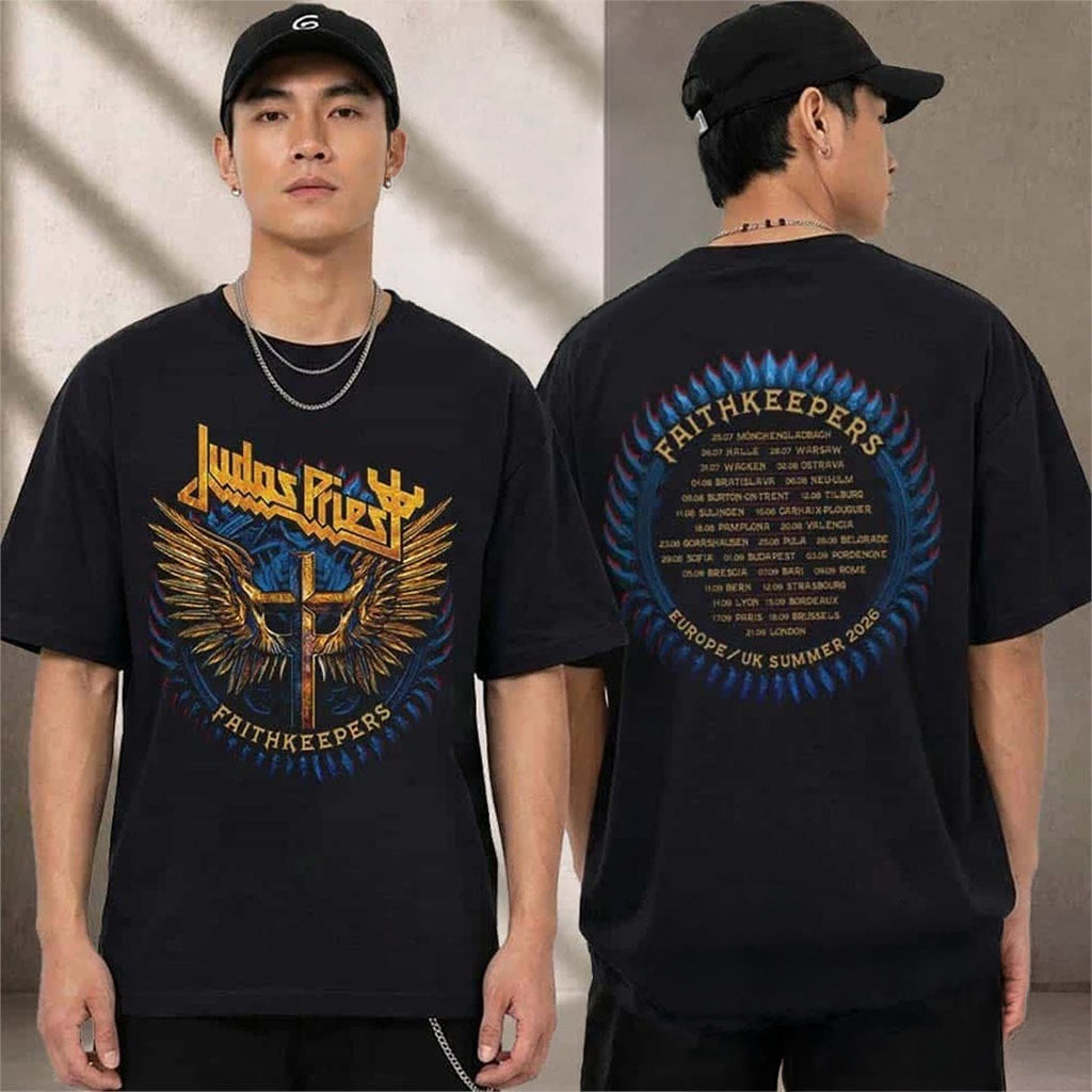 Judas Priest Faithkeepers Gold Wings Itin T-Shirt 2026 Venues Tour Shirt Judas Priest Merch