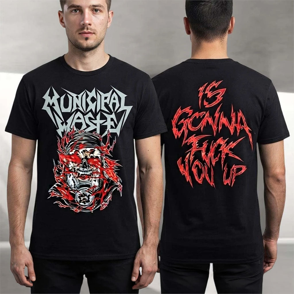 Municipal Waste Mutant Skull Shirt Summer Of Shove European Tour 2026 Tee Municipal Waste Merch