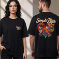 Simple Plan Bigger Than You Think Tour 2026 Flowers Hearts Shirt Simple Plan Merch Fan Gifts