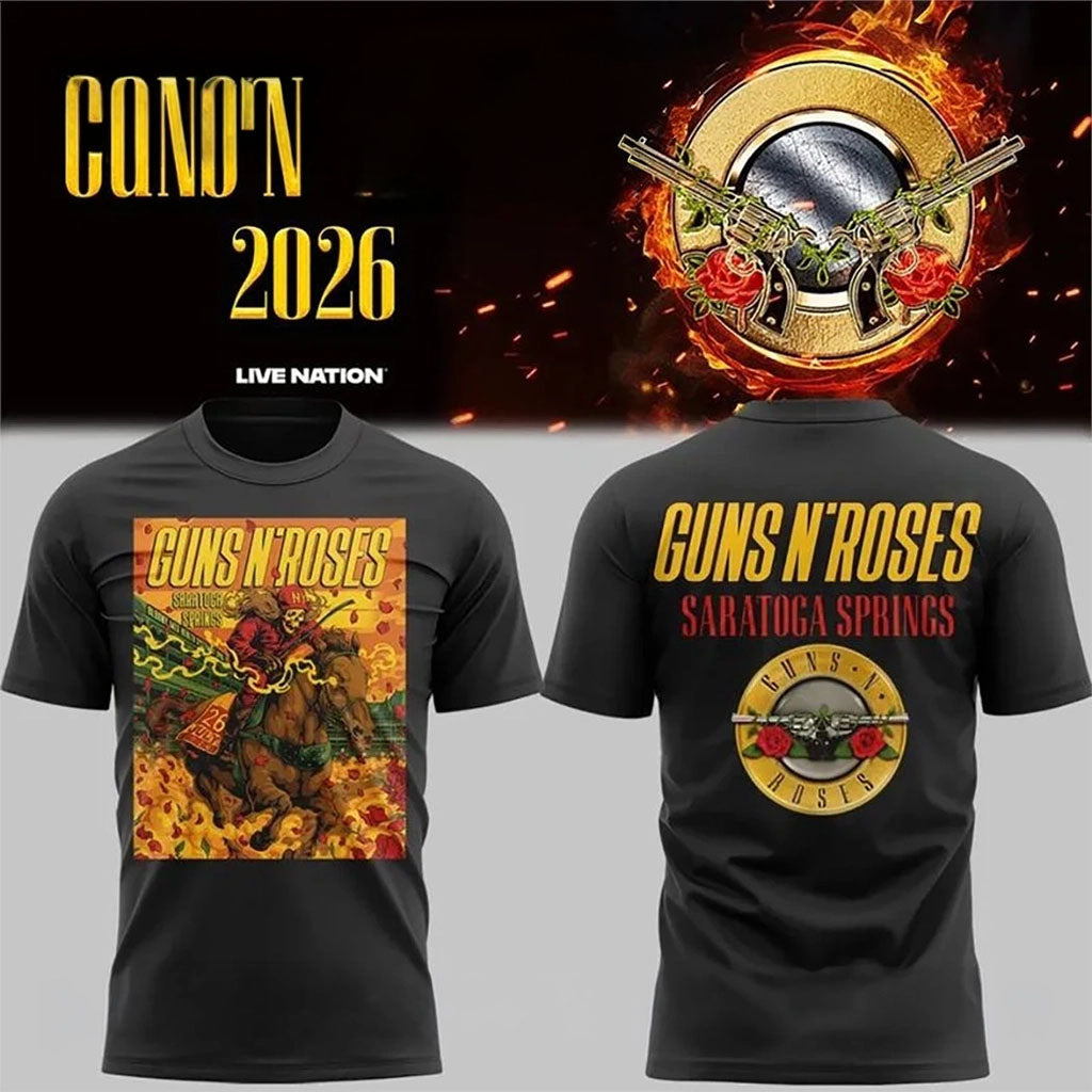 Guns N_ Roses Saratoga Springs World Tour 2026 Shirt GNR Merch Gift For Rock Band Fans