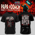 Papa Roach Merch 2026 I Tear My Heart Open Rise Of The Roach World Tour Shirt Rock Fan Gifts