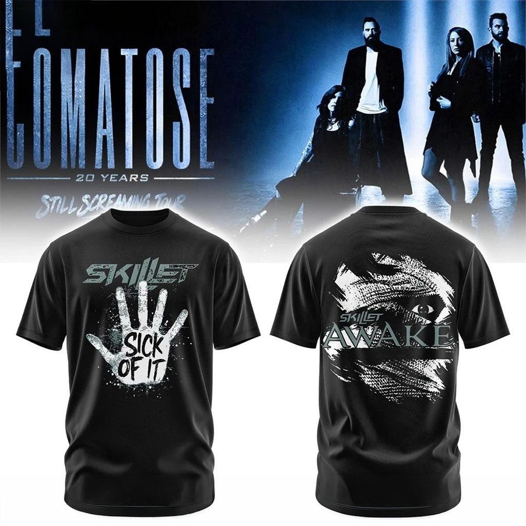 Skillet Comatose 20 Years Still Screaming Tour 2026 T-Shirt Skillet Merch Gift For Rock Fans