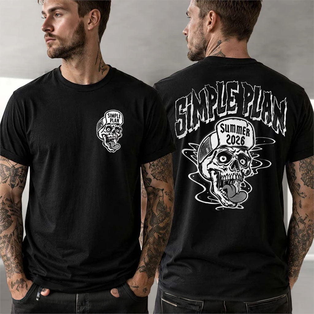 Simple Plan Summer 2026 Skull Tour T-Shirt Simple Plan Merch Present For Band Fans