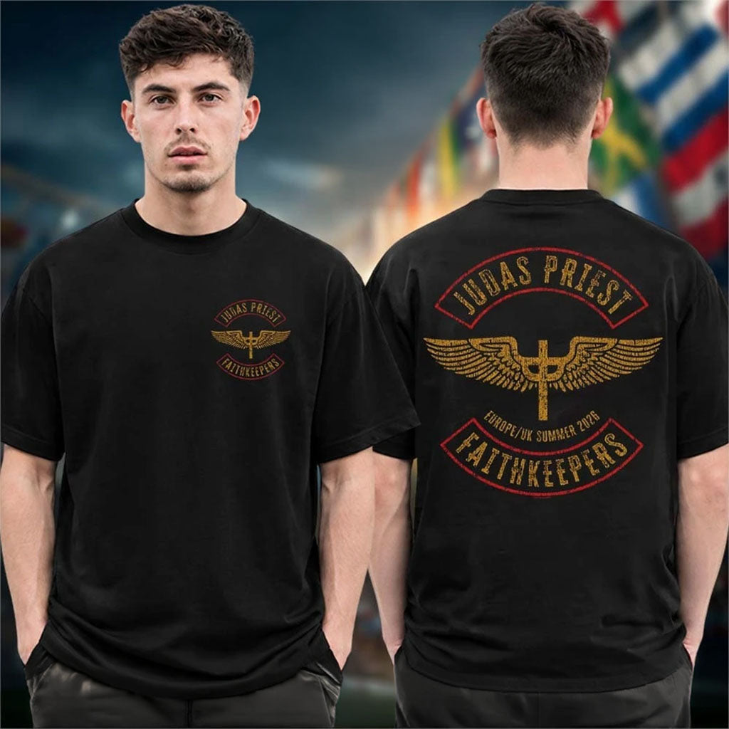 Judas Priest Merch Faithkeepers European UK Summer Tour 2026 Logo T-Shirt Gift For Band Fans