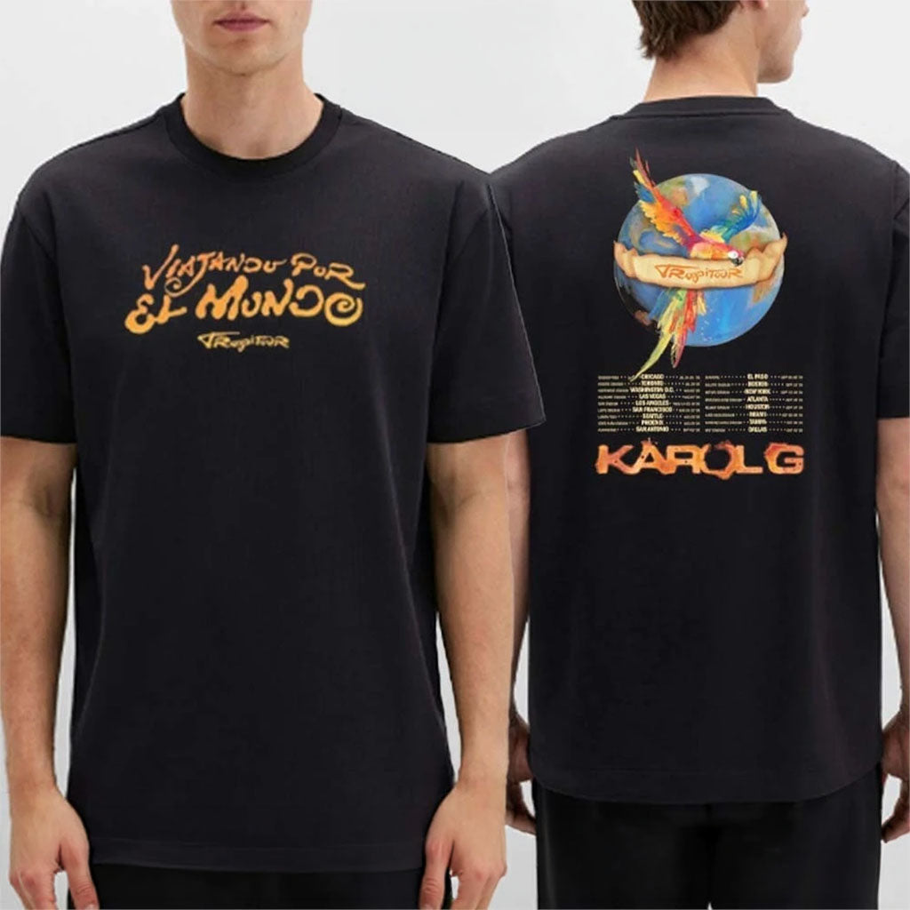 Karol G Viajando Por El Mundo US T-Shirt Karol G Merch 2026 Gift Ideas For Music Lover