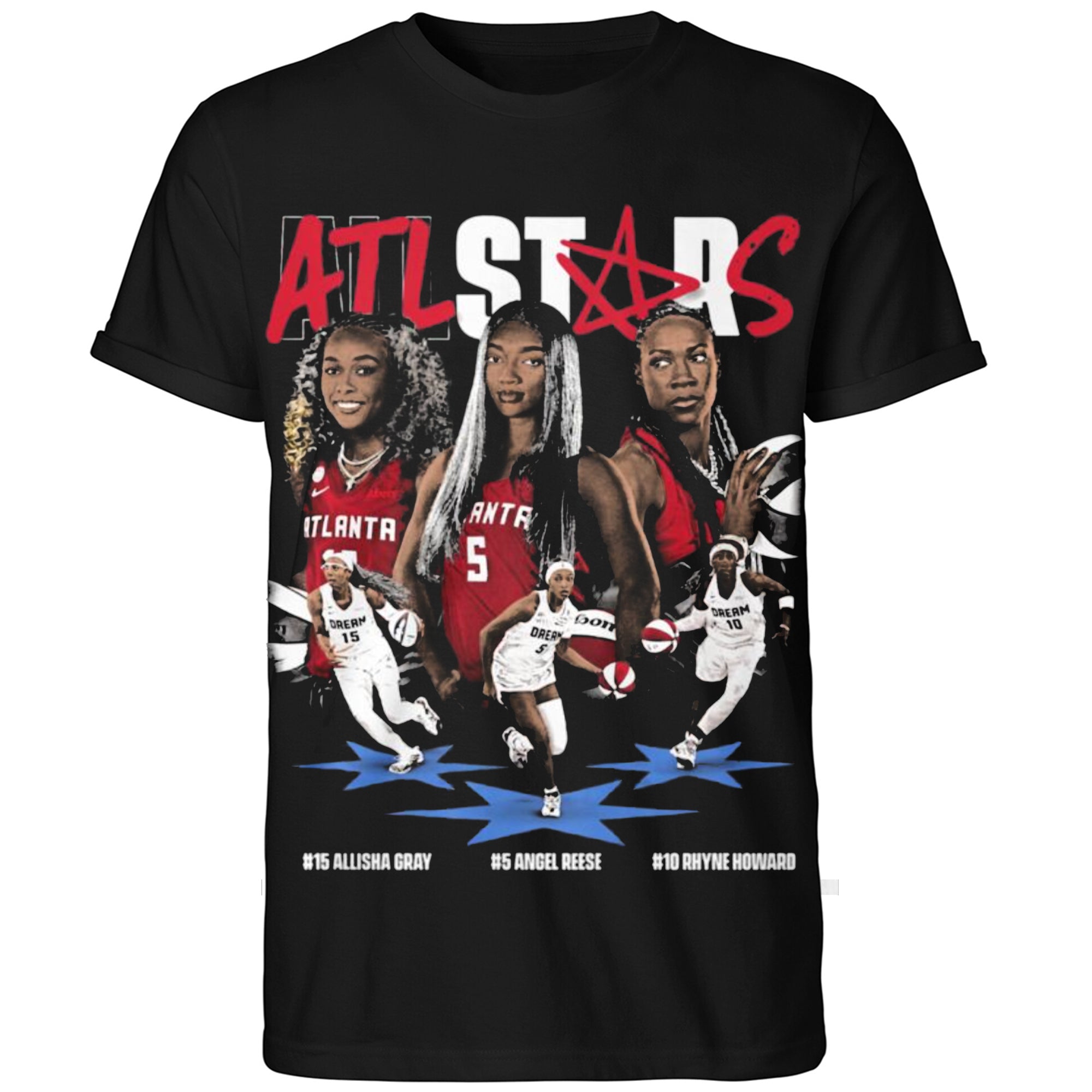 Atlanta Stars Allisha Gray Angel Reese Rhyne Howard Shirt Atlanta Dream Merch Fan Gifts