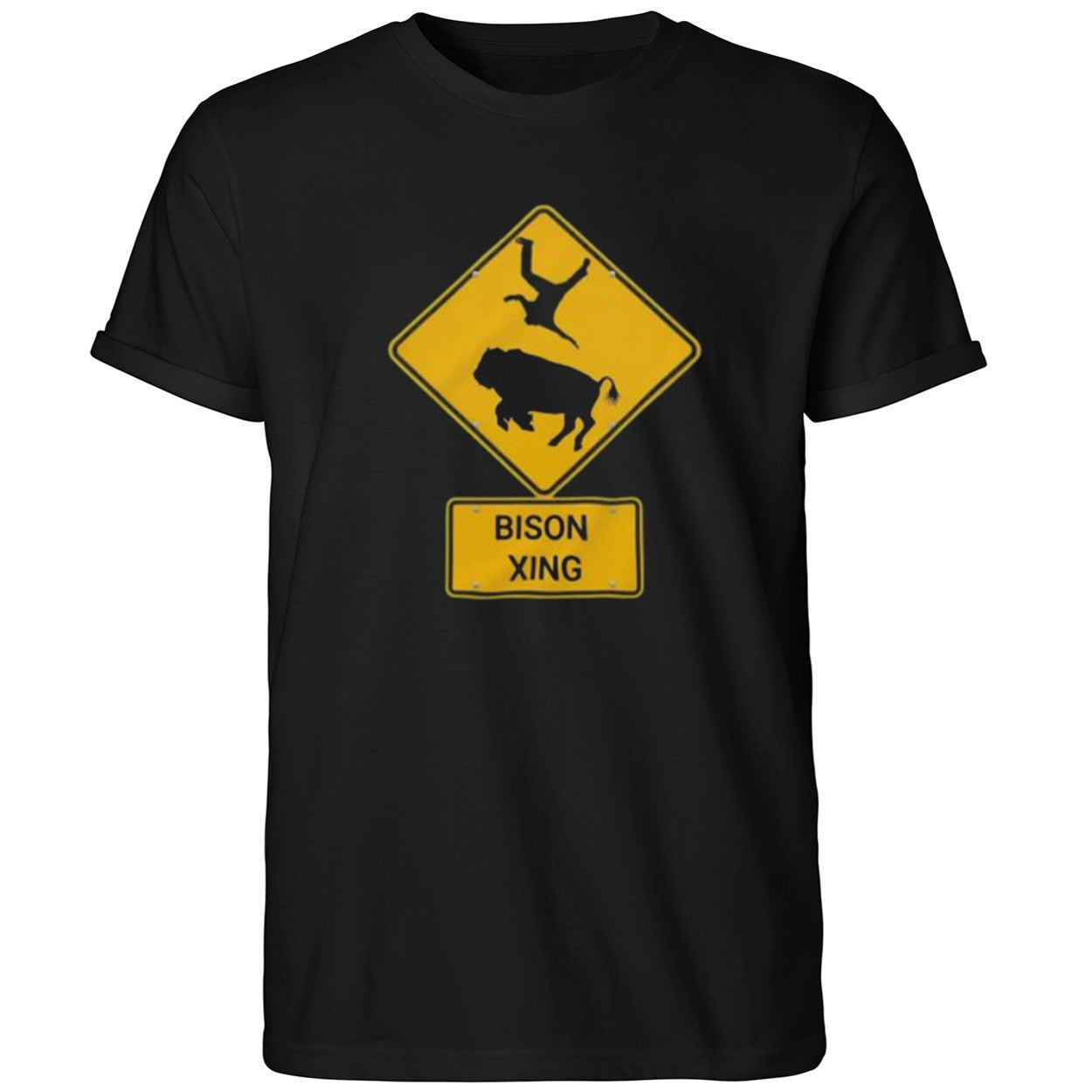 Yellowstone Bison Xing Road Signs Shirt Yellowstone Merch Gifts For Father