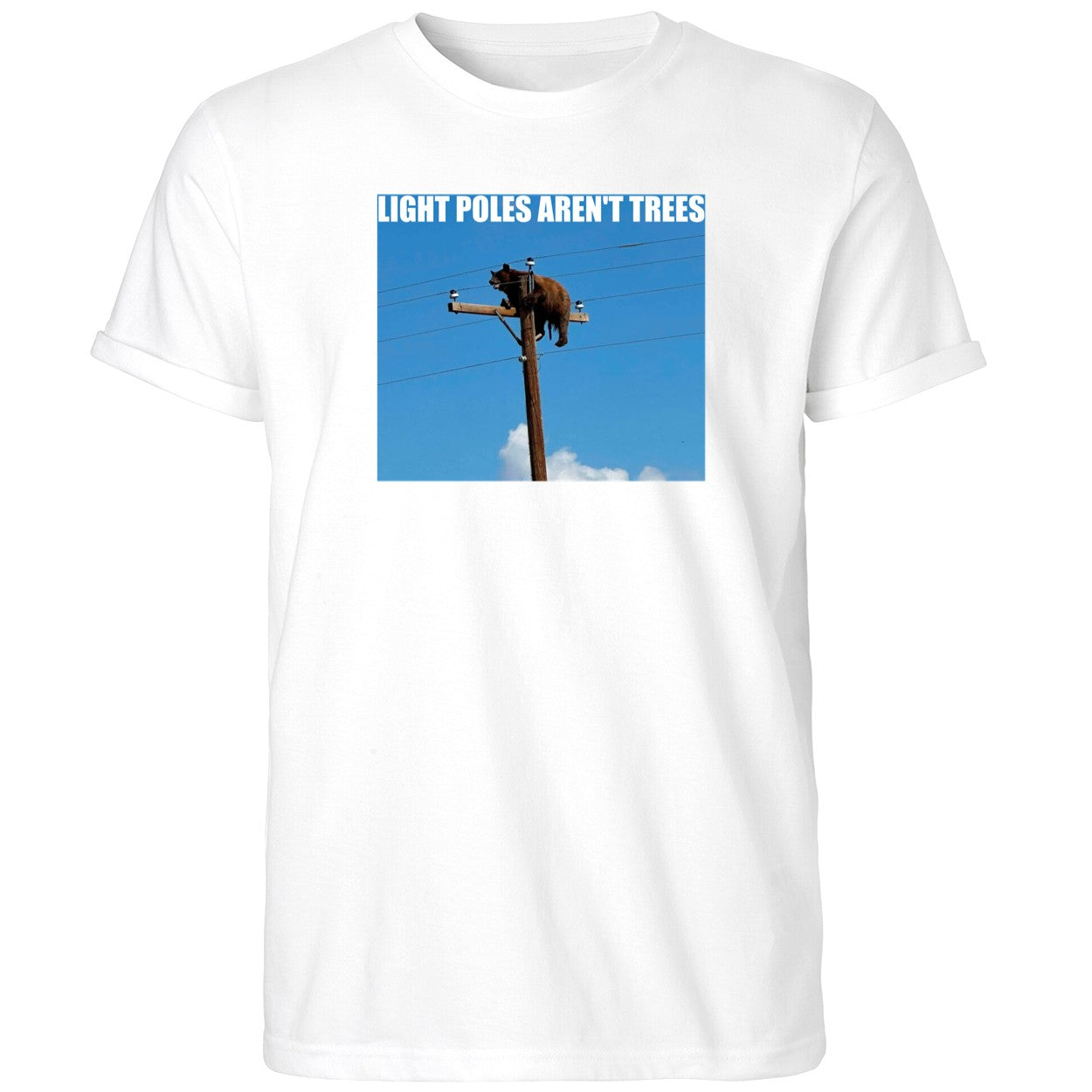 Bear Climbs Light Poles Aren_t Trees Shirt Funny Graphic Tees Gifts For Friends