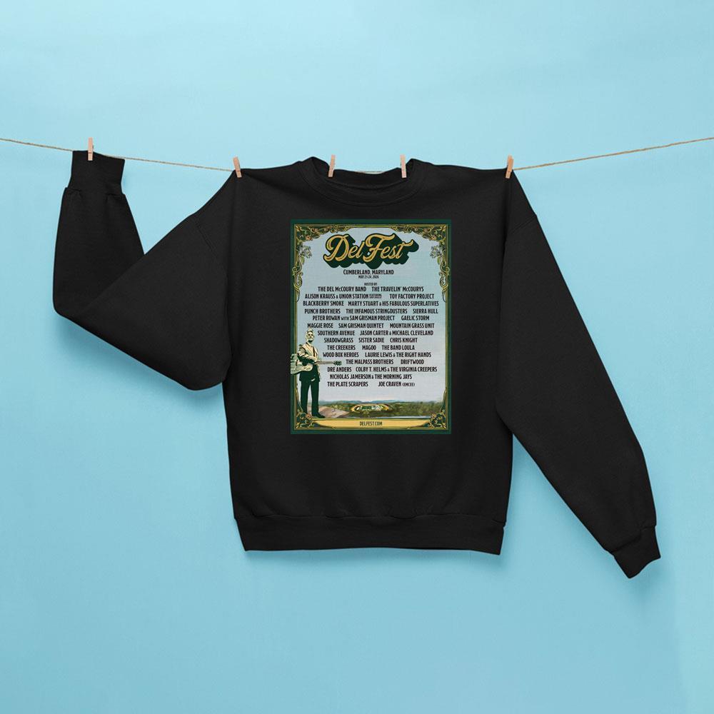 Delfest 2026 Music Festival Sweatshirt Black Gifts For Someone Who Likes Music