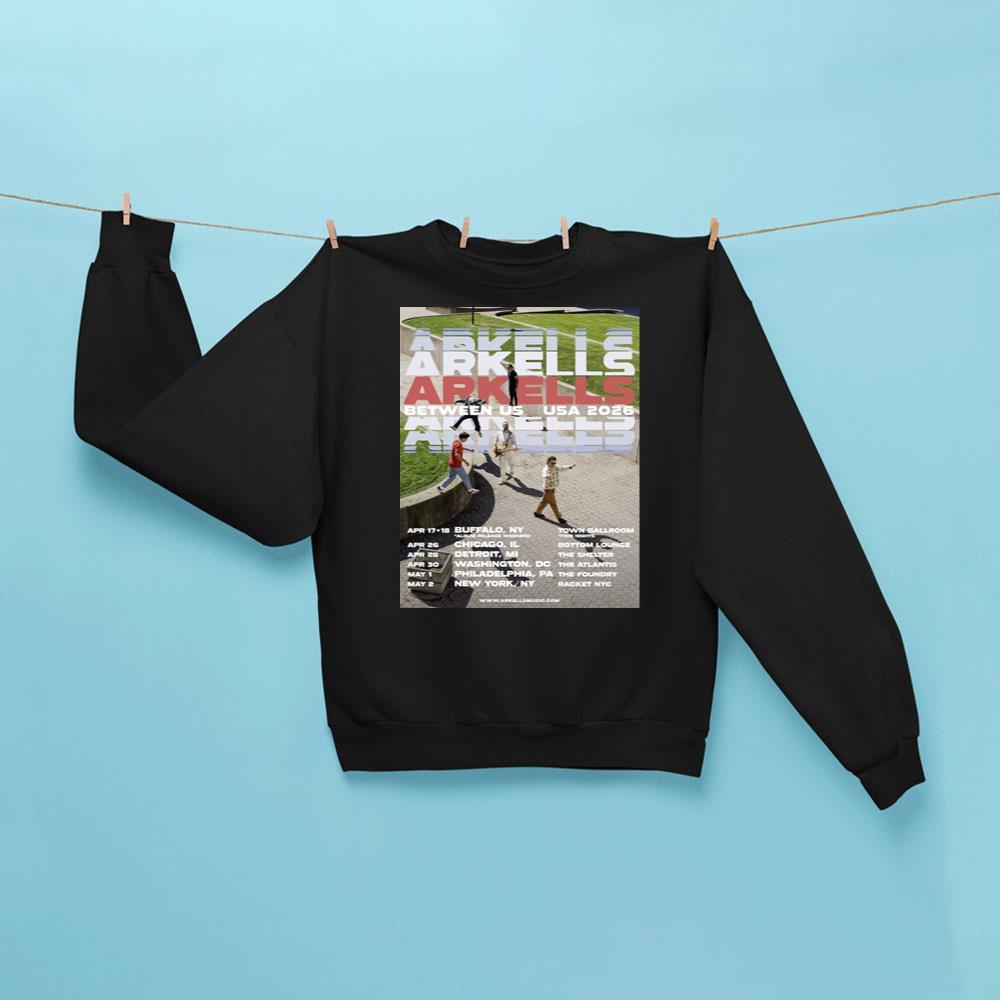 Arkells Between Us Sweatshirt Black Arkells Merch Gifts For Rock Fan