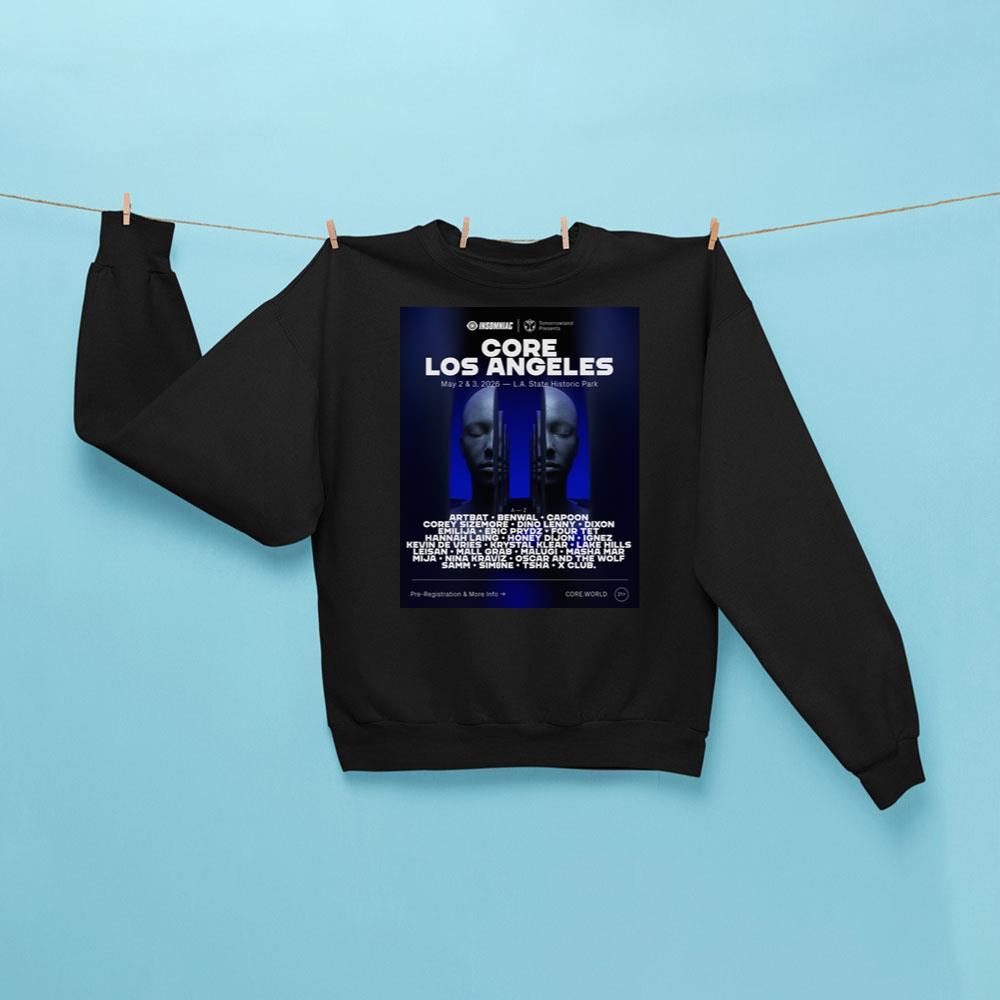 Core Los Angeles 2026 Sweatshirt Black Birthday Present For Him