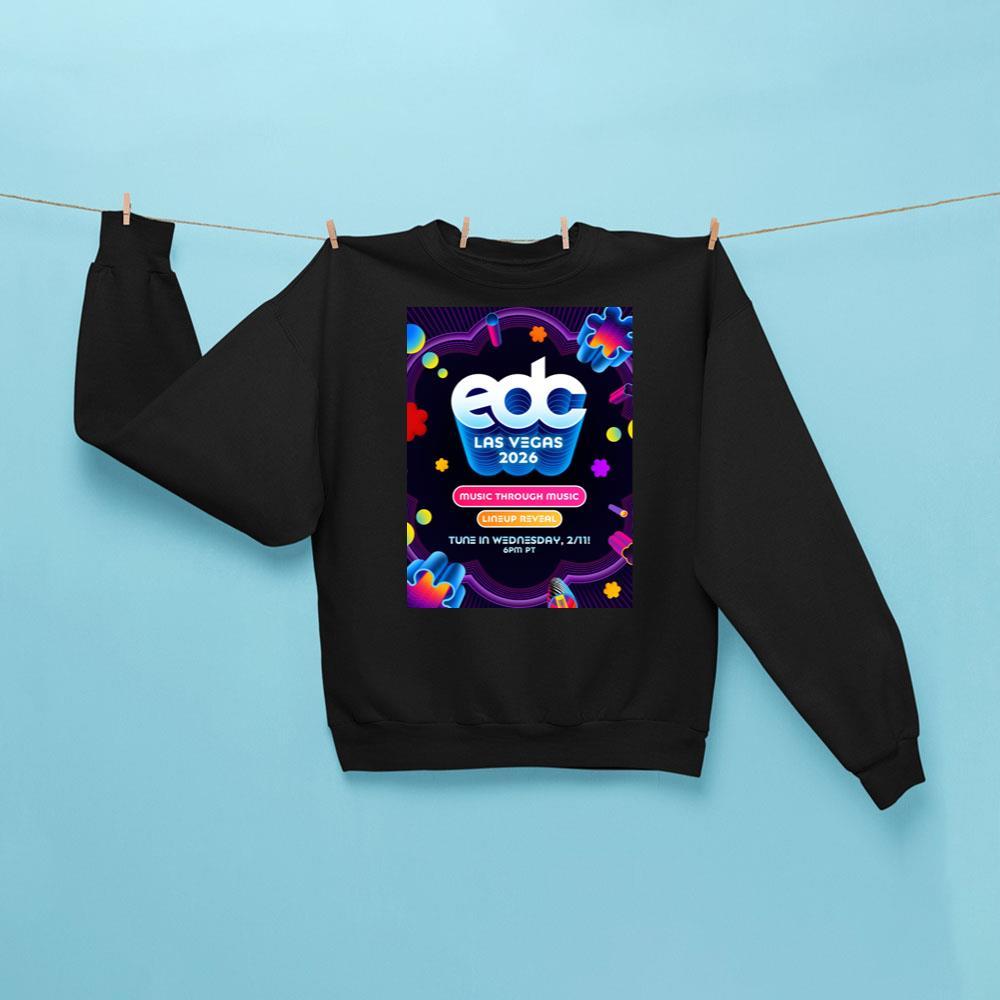 EDC Las Vegas 2026 Music Festival Sweatshirt Black Electric Daisy Carnival Merch Gifts For BFF