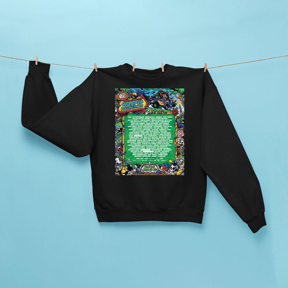 Warped Tour Dc 2026 Sweatshirt Vans Warped Tour Montreal Merch Music Lovers Gifts
