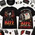 KISS Rock And Roll Vibes All Night Long T-Shirt 2026 KISS Band Merch Gifts For Music Lovers