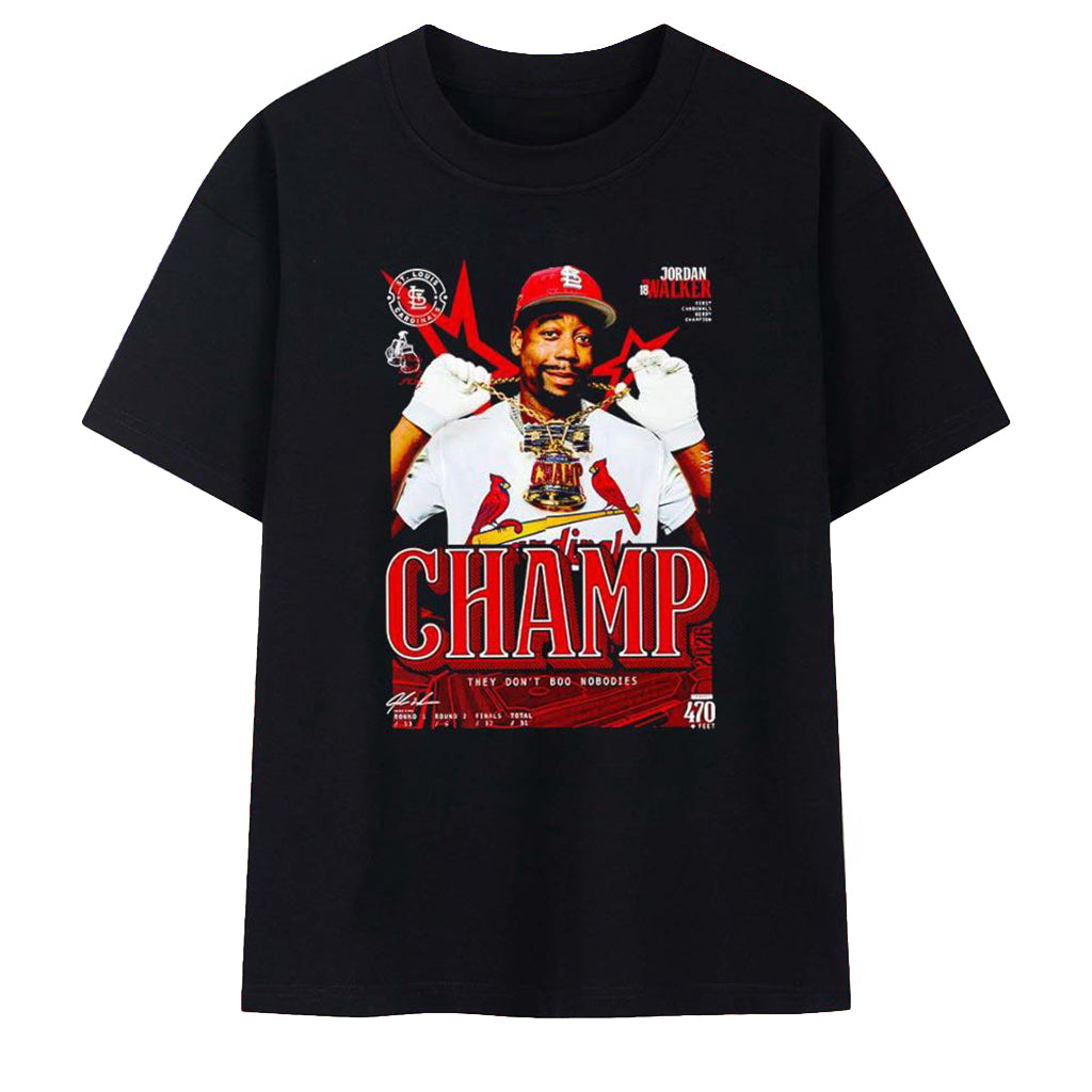 Jordan Walker St Louis Cardinals Champ 2026 Home Run Derby T-Shirt Baseball Fan Merch Gifts