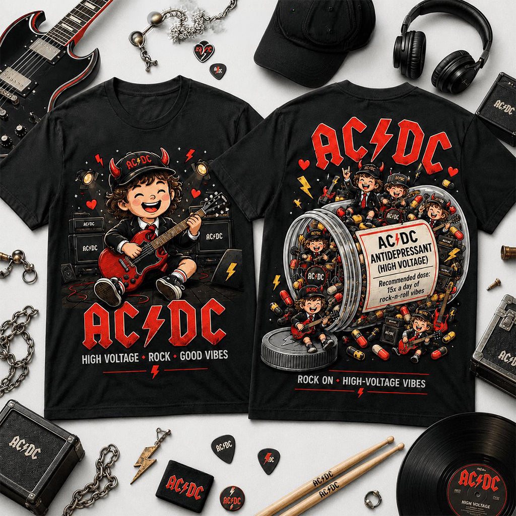 AC DC High Voltage Rock Vibes Graphic Shirt 2026 AC DC Merch Gift For Rock Band Fans