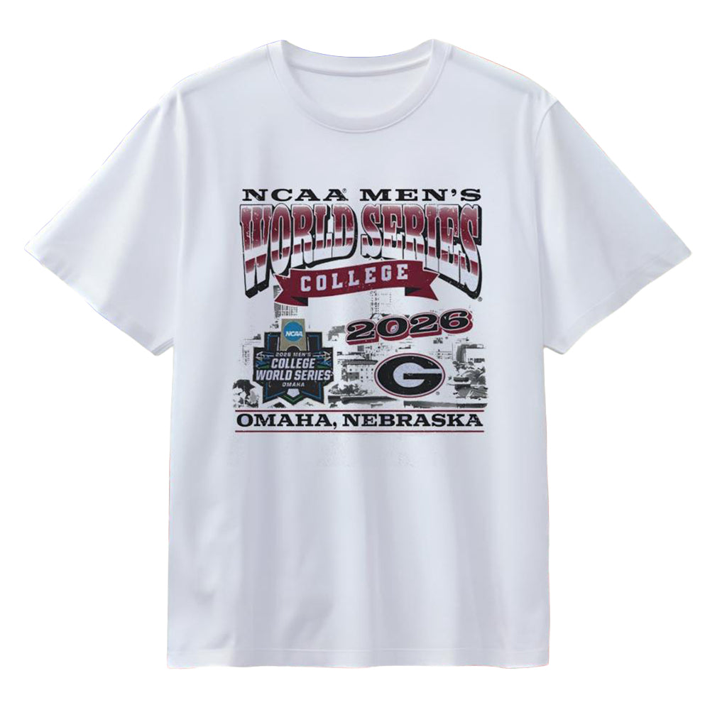 Georgia Bulldogs 2026 Men_s College World Series Omaha T-Shirt Georgia Bulldogs Merch Fan Gifts