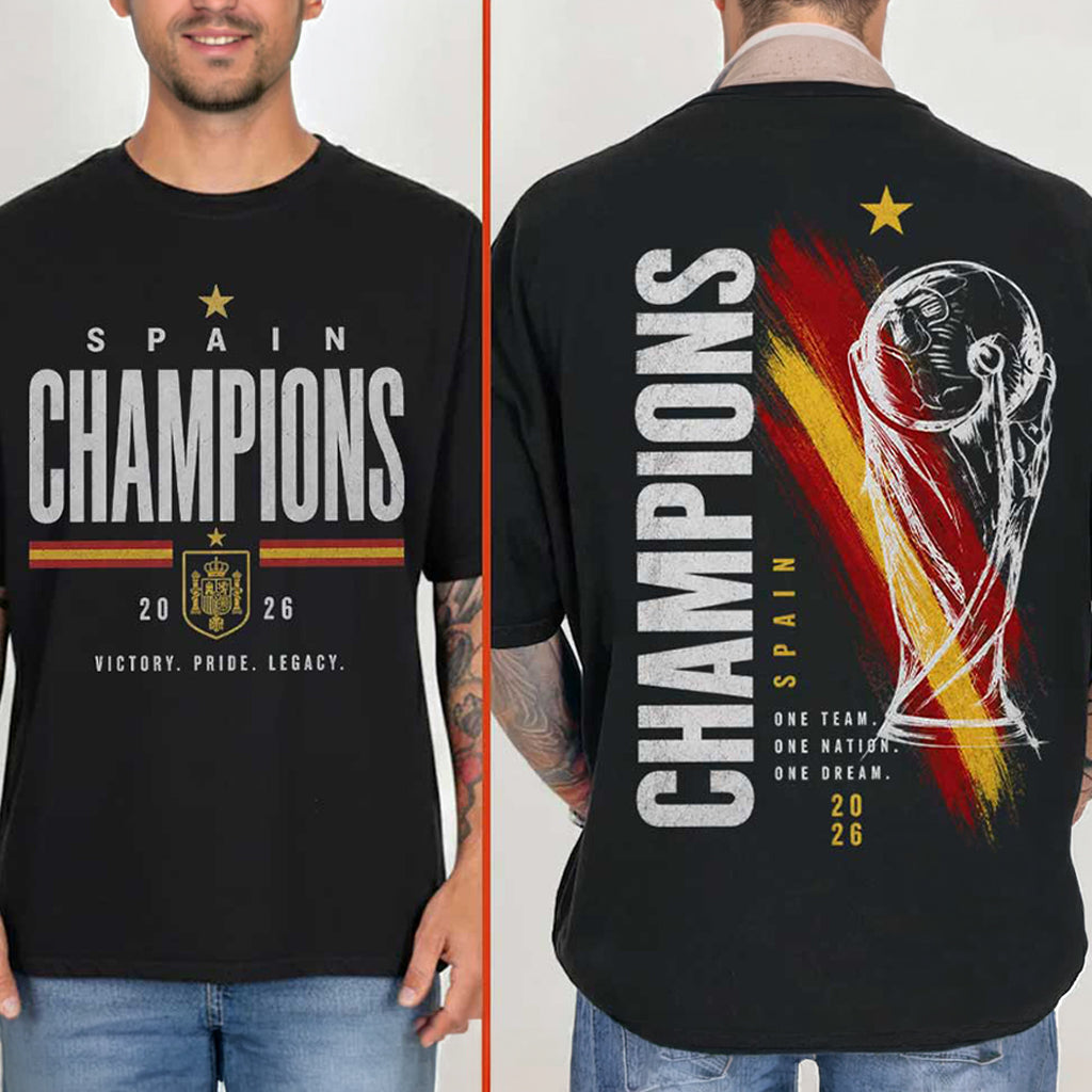 Spain 2026 Champions Soccer Vintage T-Shirt Spain World Cup 2026 Merch Gifts For Football Fan