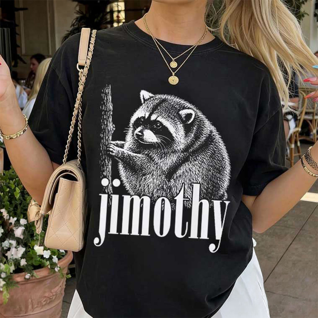 Jimothy Raccoon Hand Drawn Wildlife Cute T-Shirt  Viral Seattle Raccoon Shirt Animal Lover Gift