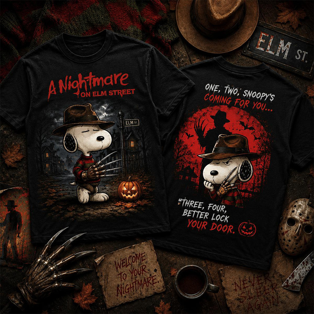 Snoopy_s Nightmare on Elm Street Halloween T-Shirt Funny Snoopy Shirt Gifts For Halloween