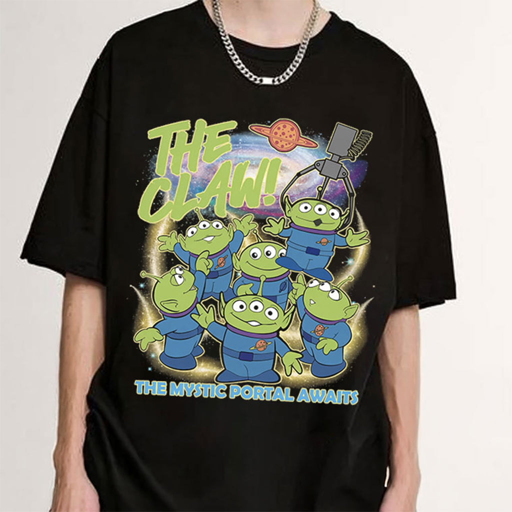 D Toy Story Aliens The Claw Pizza Planet The Mystic Portal Awaits T-Shirt Toy Story Merch_