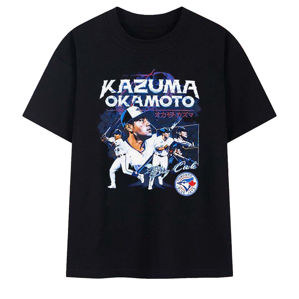 Kazuma Okamoto Toronto Blue Jays 2026 T-Shirt Black Kazuma Okamoto Merch Gift For Baseball Fan_