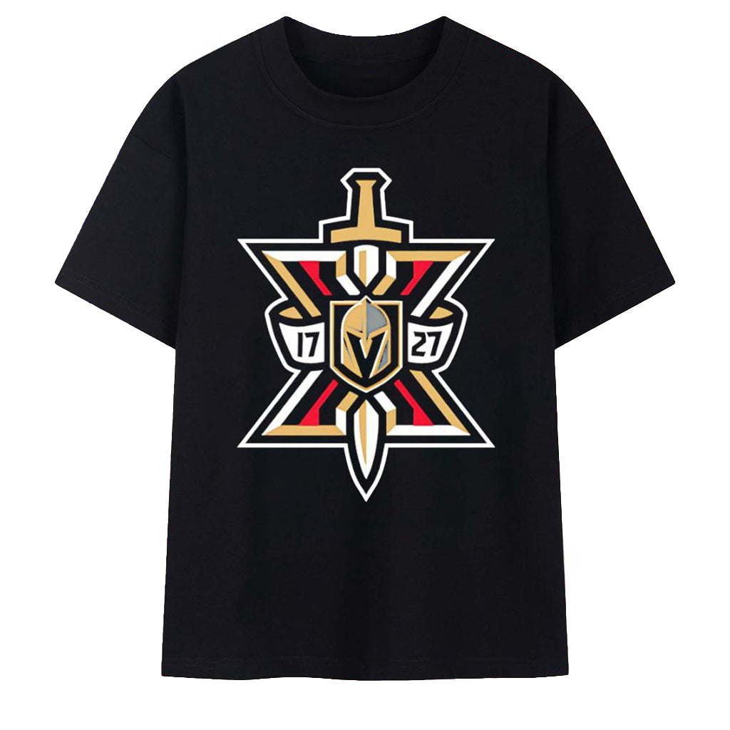 Vegas Golden Knights 17 27 Logo Emblem T-Shirt VG Knights Merch Gifts For Hockey Fan
