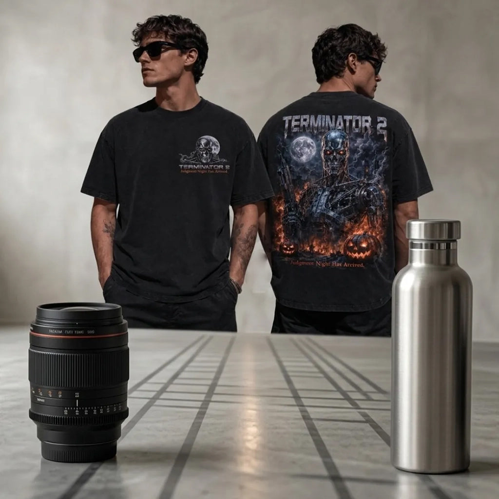 Terminator 2 No Fate Halloween Black T-Shirt Terminator 2 Merch Gifts For Halloween_