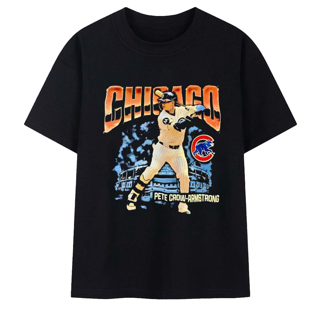 Chicago Cubs Pete Crow-Armstrong Wrigley Field Vintage T-Shirt Cubs Merch Gift For Baseball Fan