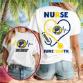 St Louis Blues Hockey Nurse Juneteenth 2026 Heart Stethoscope Shirt St Louis Blues Merch Gifts