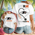 Philadelphia Flyers Nurse Juneteenth 2026 Heart Stethoscope Shirt Flyers Merch Hockey Fan Gifts