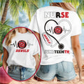 New Jersey Devils Juneteenth Nurse Heart Stethoscope Shirt 2026 NJ Devils Merch Fan Gifts