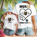 Vegas Golden Knights Hockey Nurse Juneteenth 2026 Heart Stethoscope Shirt Knights Merch Gifts