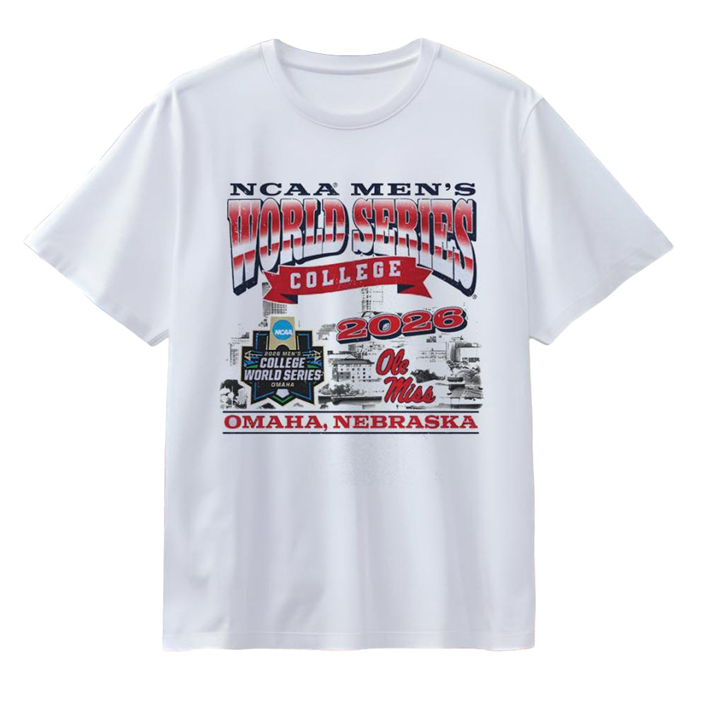 Ole Miss 2026 Men’s College World Series Omaha Nebraska T-Shirt Ole Miss Rebels Merch Fan Gifts