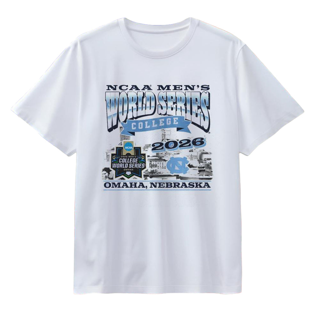 North Carolina Tar Heels 2026 Men’s College World Series Omaha T-Shirt Heels Merch Fan Gifts