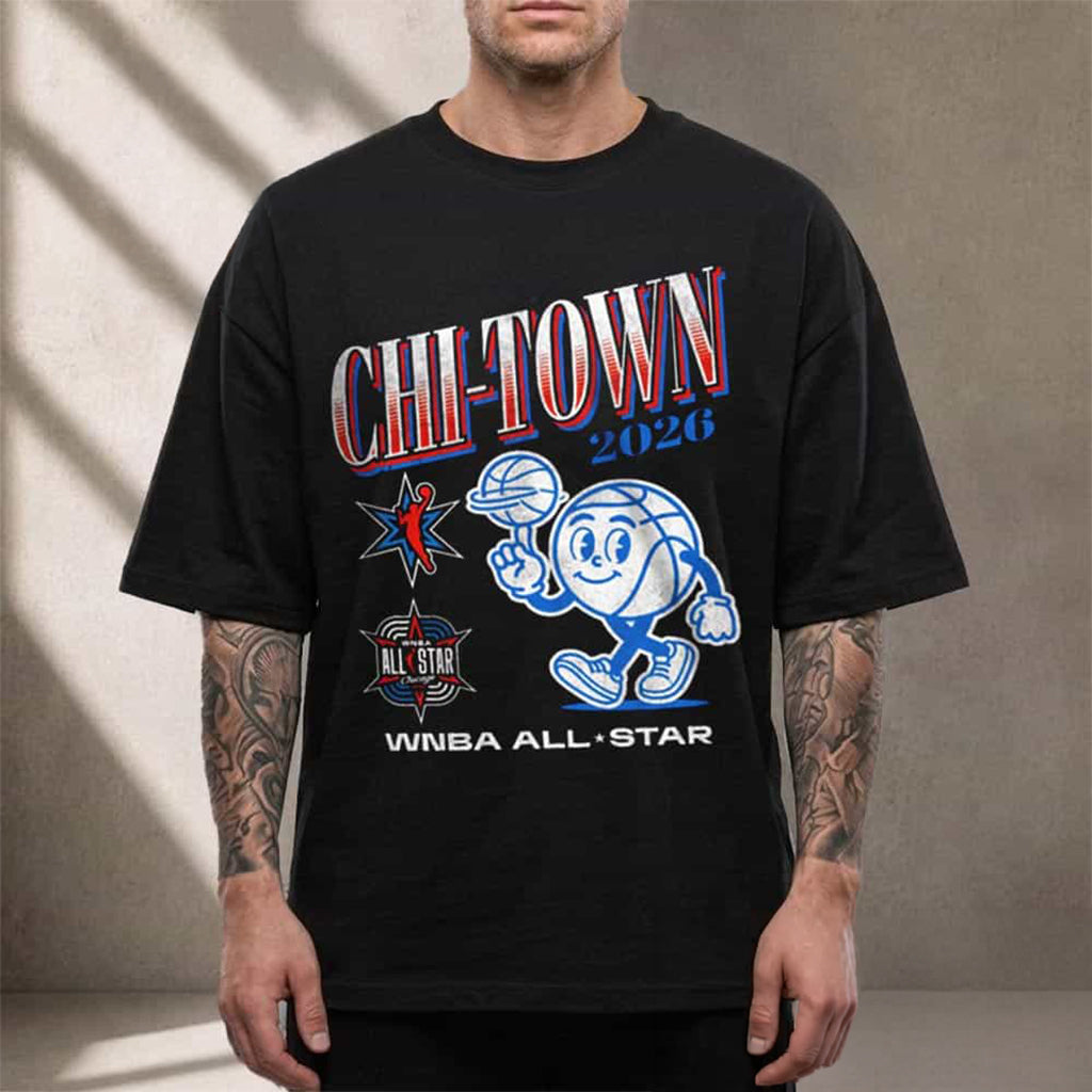 2026 All Star Game Chicago Chi Town T-Shirt Gifts For Basketball Fan