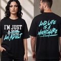 Simple Plan Than You Think Tour 2026 Merch I’m Just A Kid An Adult Life Is A Nightmare T-Shirt