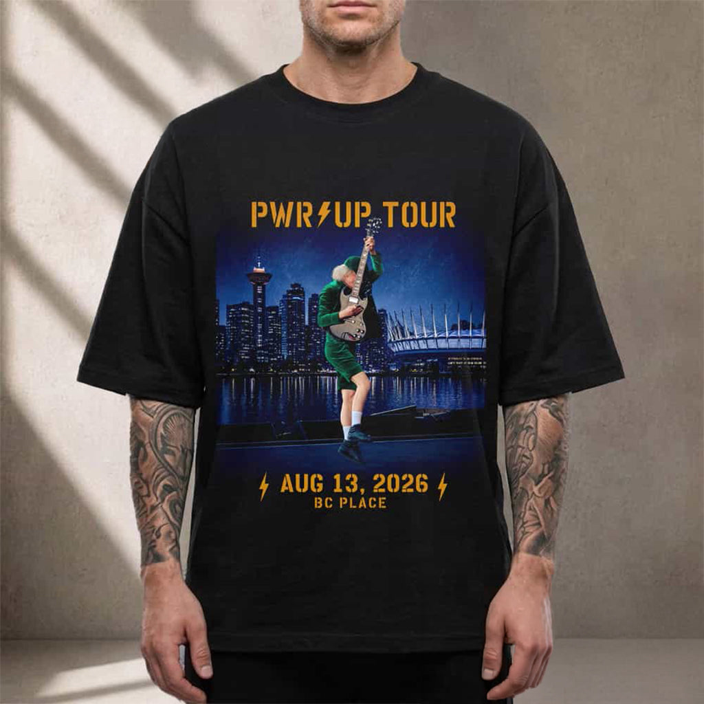 ACDC Vancouver BC Pwr Up Tour 2026 T-Shirt ACDC Merch Gift Ideas For Rockers
