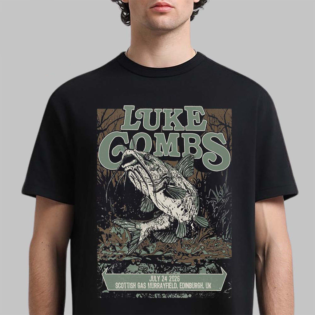 Luke Combs Edinburgh UK 2026 Night 1 Poster T-Shirt Luke Combs Merch Birthday Gift
