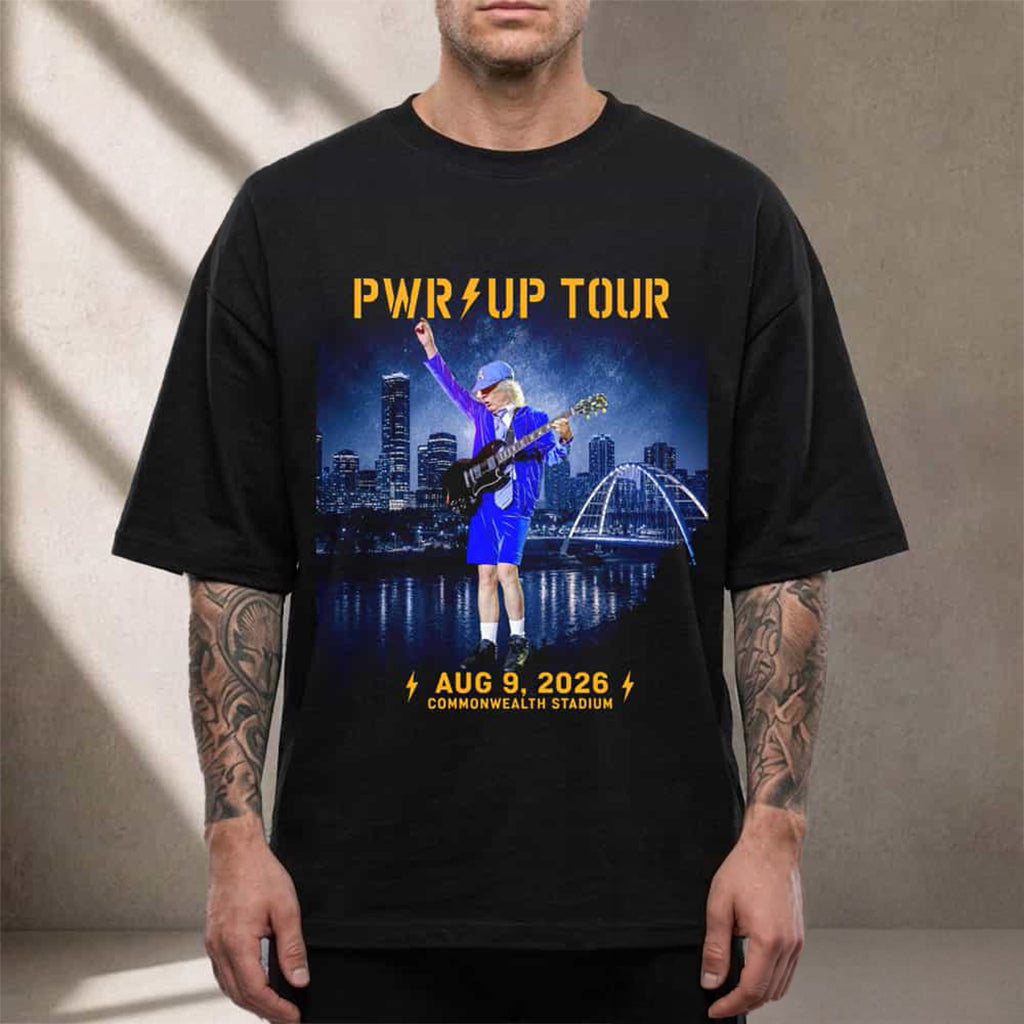 ACDC Edmonton AB Pwr Up Tour 2026 T-Shirt ACDC Merch Gift Ideas For Rockers
