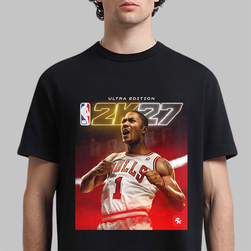 2K27 Derrick Rose Ultra Cover Athlete T-Shirt Derrick Rose Merch Gift For Fans