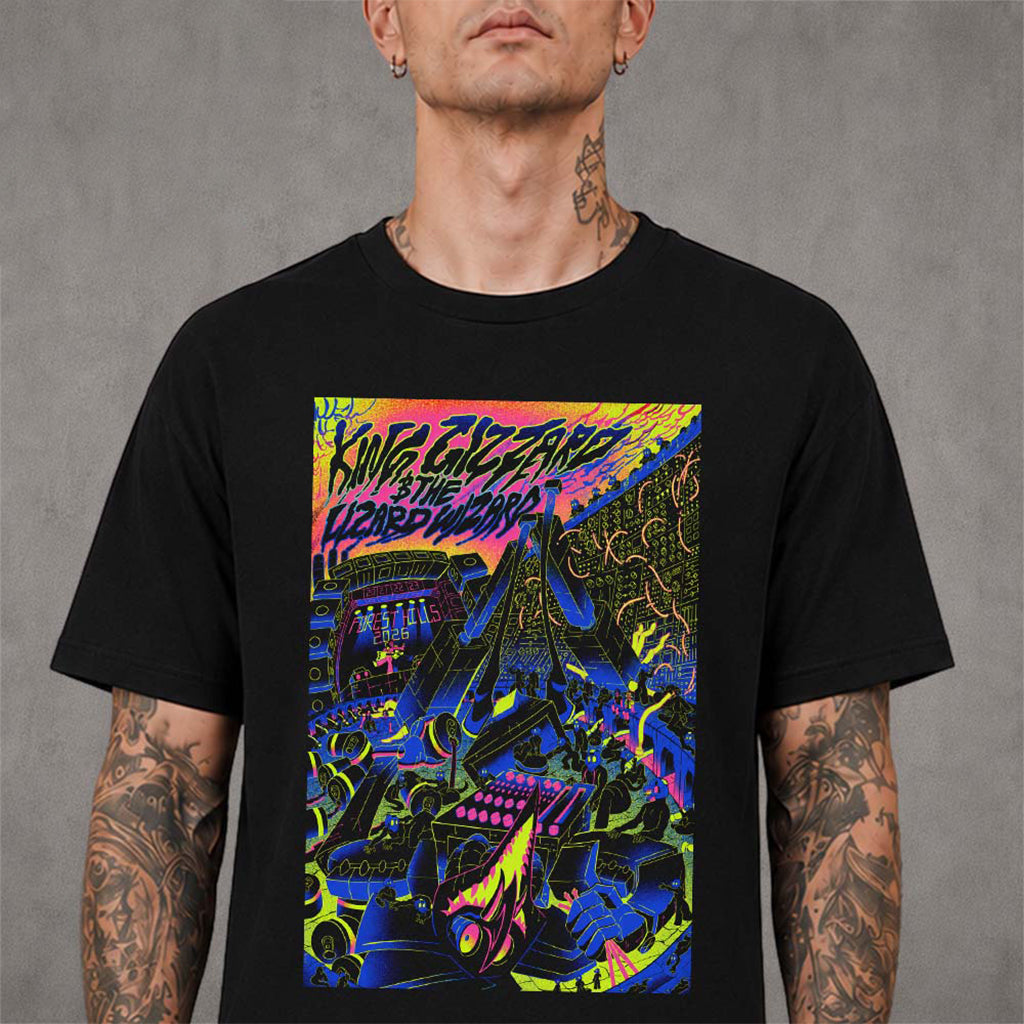 King Gizzard And The Lizard Wizard Merch Forest Hills New York 2026 I Drink Lakes Of Motor Oil Shirt