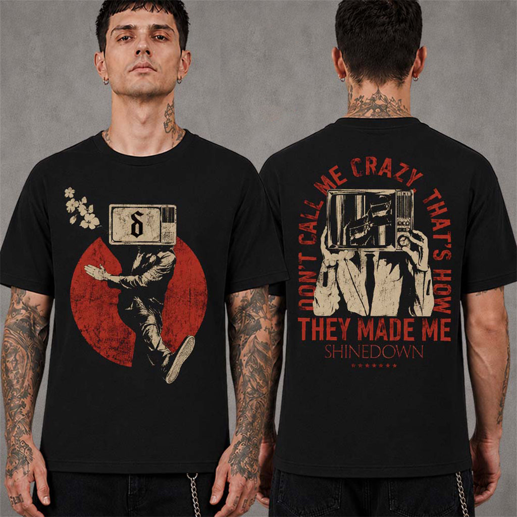 Shinedown Dance Kid Dance Act II 2026 Tour Merch Television Head They Made Me Shinedown T-Shirt