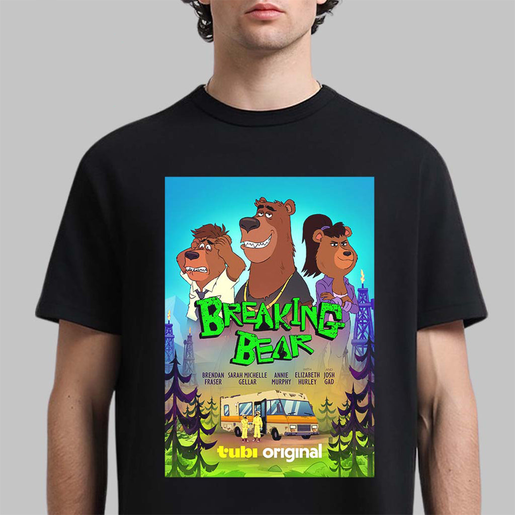 Breaking Bear Tubi Original TV Series Poster T-Shirt Breaking Bear Merch Gifts For Fans