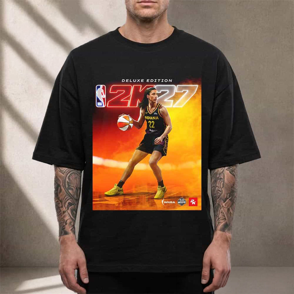 Caitlin Clark Deluxe 2K27 Cover Athletes Cover T-Shirt Caitlin Clark Merch Gift For Fans