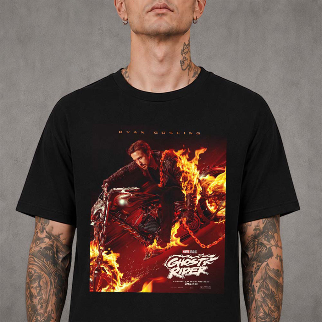 Marvel Ghost Rider Ryan Gosling In Movie Theater 2028 T-Shirt Ghost Rider Merch Present For Him