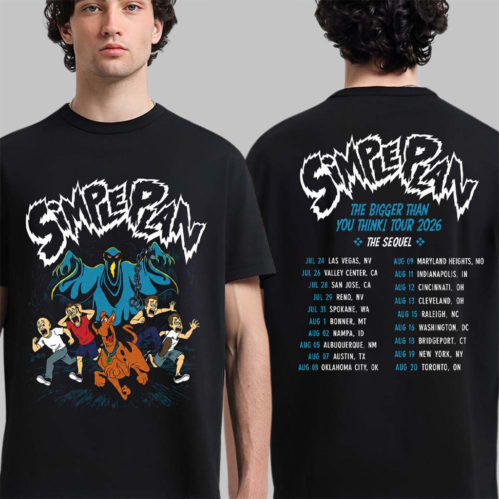 Simple Plan Scooby Doo Ghost Chasing 2026 Tour T-Shirt Simple Plan Merch Gift For Rockers