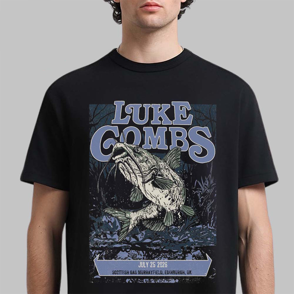 Luke Combs Edinburgh UK 2026 Night 2 Poster T-Shirt Luke Combs Merch Fan Gift