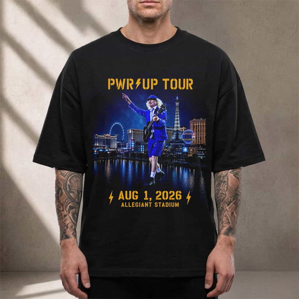 ACDC Pwr Up Tour Las Vegas Nevada 2026 T-Shirt ACDC Merch Gift For Rockers
